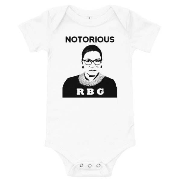 Notorious RBG baby bodysuit - white