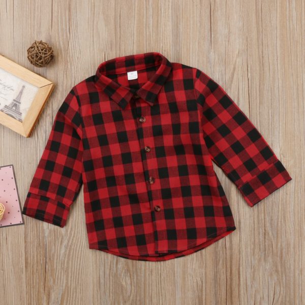 Red Plaid "I think I'm gonna kick it with my mom today" Shirt - front