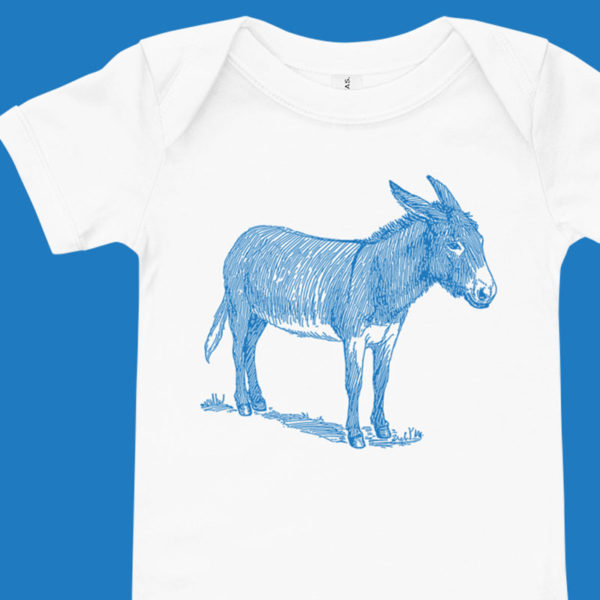 Blue Donkey Baby Bodysuit 1