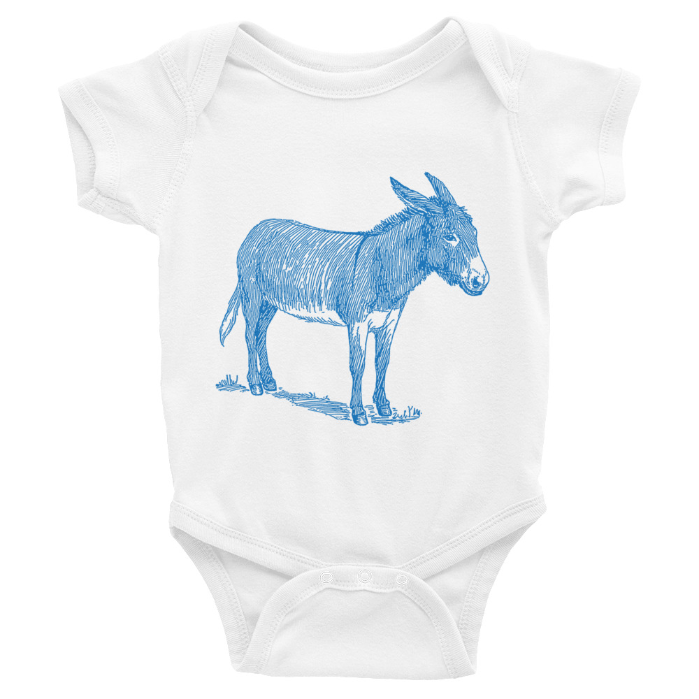 Blue Donkey Onesie (2 Colors) • Stuff for Hipster Parents by Yelo Pomelo