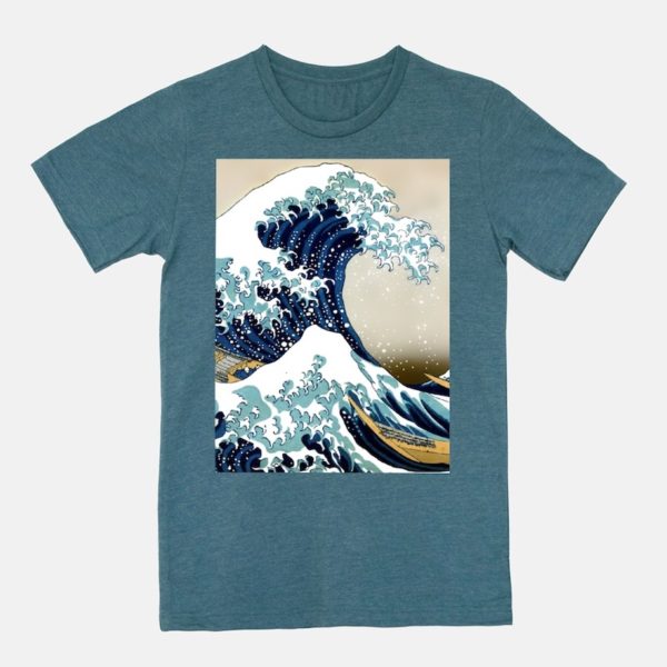 The Great Wave Off Kanagawa Shirt - Heather Deep Teal