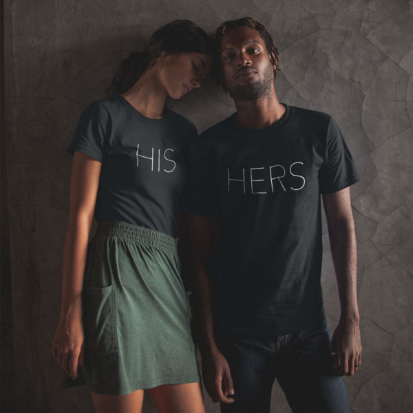 HIS & HERS couples t-shirts - models