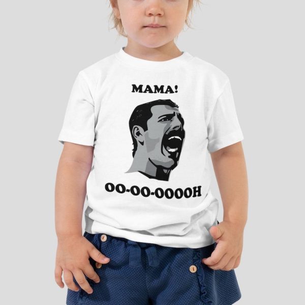 Freddie Mercury MAMA Toddler Tee - model