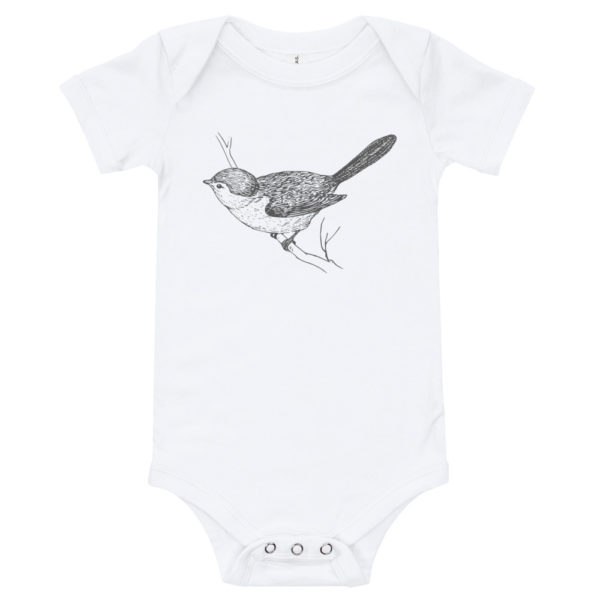 Sparrow Baby Bodysuit - White