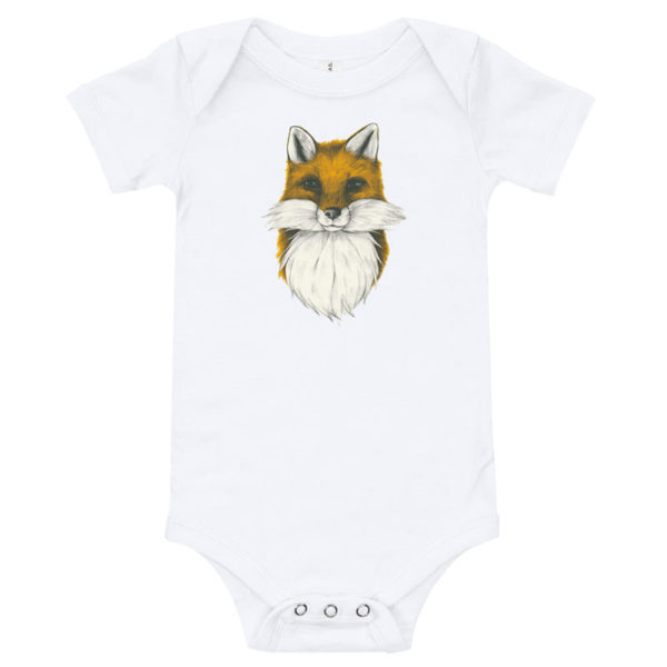 Baby Fox Onesie - White