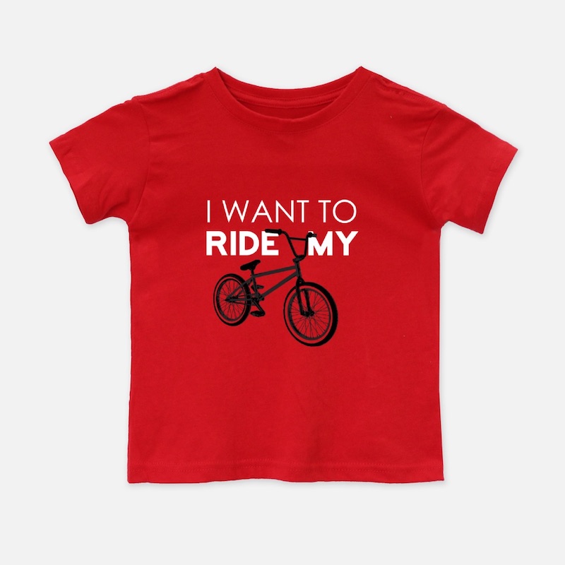 exotisch Zaailing Goed doen I Want To Ride My BMX Bicycle Kids Tee • Yélo Pomélo