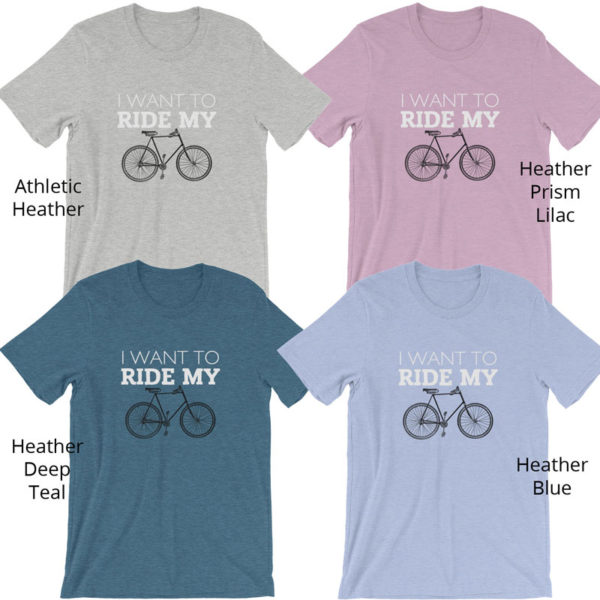 I want to ride my bicycle Queen shirt - heather colors