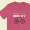 I want to ride my bicycle Queen shirt - heather raspberry