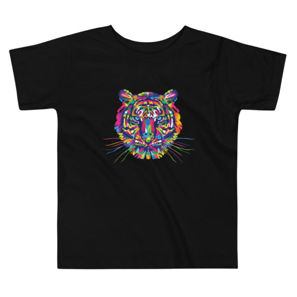 kids rainbow tiger t-shirt - black