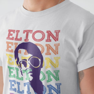 Elton John T-Shirt, Rainbow 70s Style