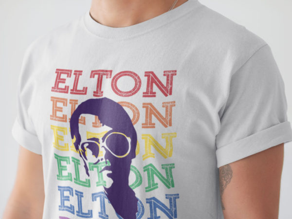 Elton John T-Shirt, Rainbow 70s style