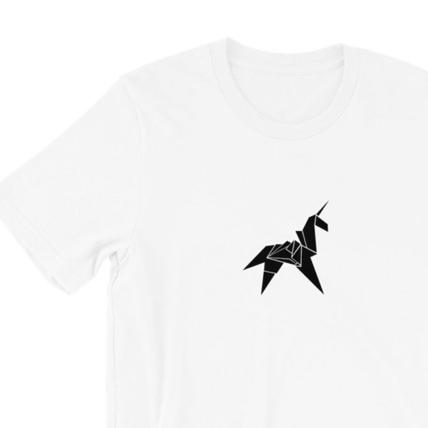origami unicorn t-shirt - white