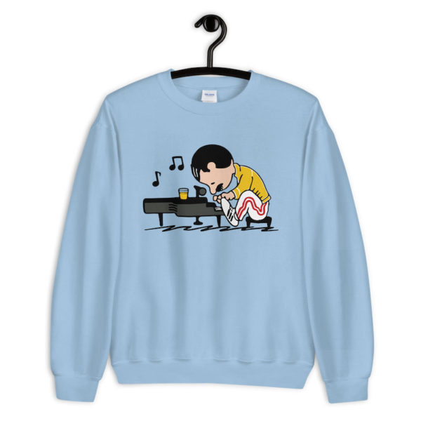 Freddie Mercury Peanuts Sweatshirt - Light Blue