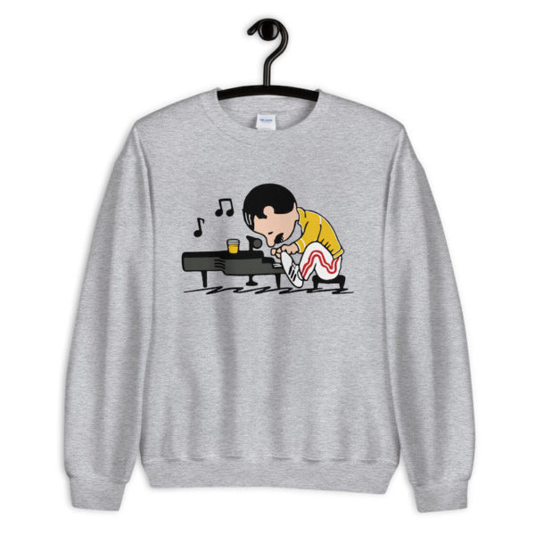Freddie Mercury Peanuts Sweatshirt - Grey