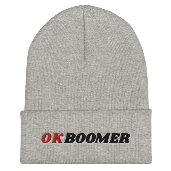 OK Boomer Beanie - Heather Grey