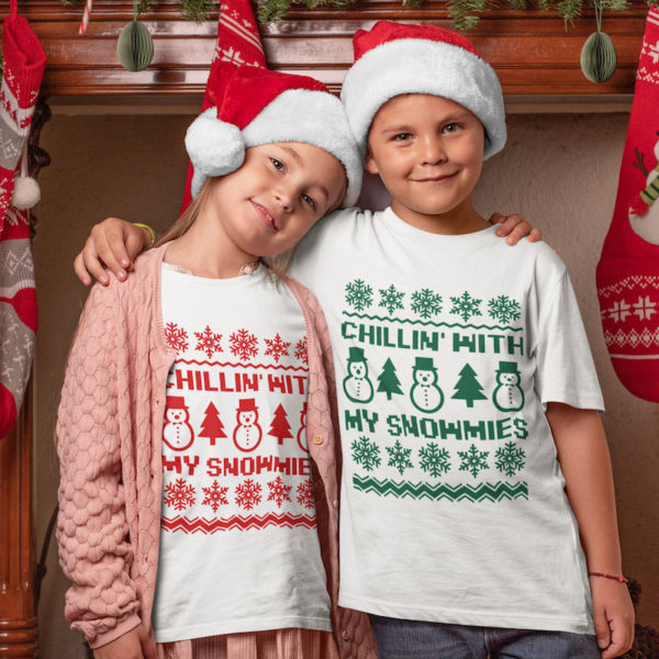 Chillin' With My Homies Matching Christmas Tees - kids