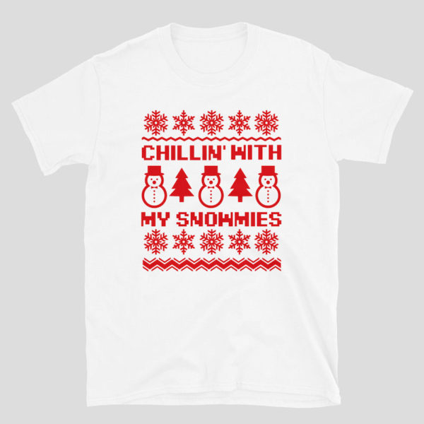 Chillin' With My Snowmies Tee - Red