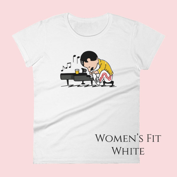 Freddie Mercury Peanuts Shirt - Women's White