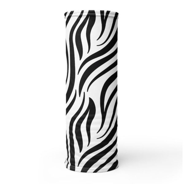 Zebra Print Neck Gaiter - B&W tube