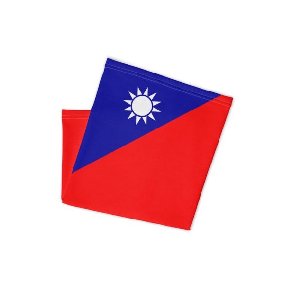 Taiwan Flag Neck Gaiter - folded