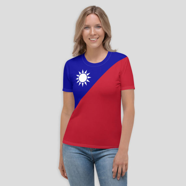 Taiwan flag shirt - model front
