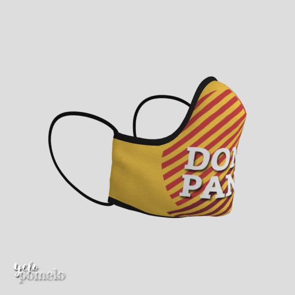 Don't Panic Face Mask - yellow, right