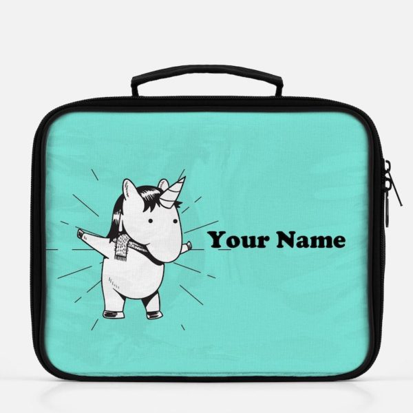 Personalized Unicorn Lunchbox - turquoise