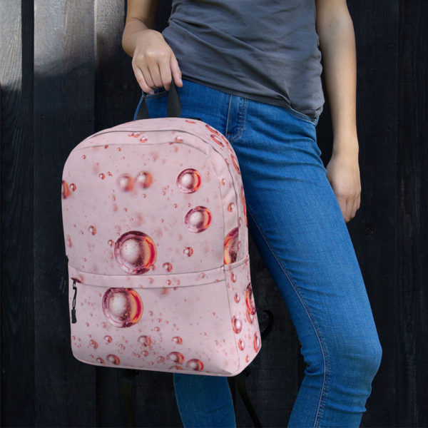 Pink Champagne Bubbles Backpack - model