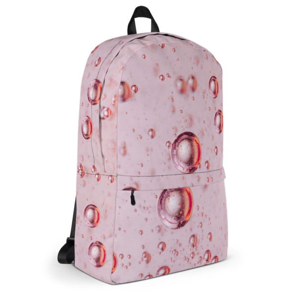 Pink Champagne Bubbles Backpack - right