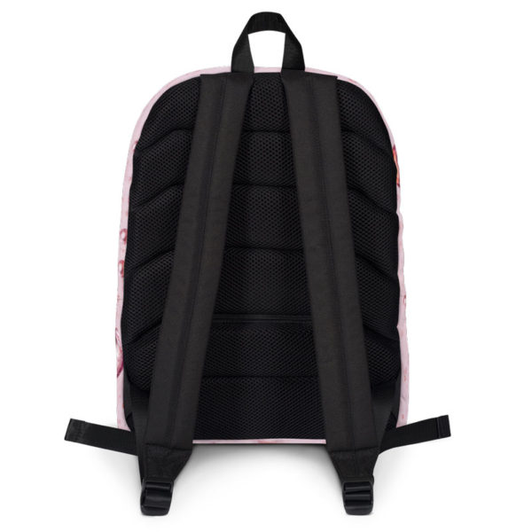 Pink Champagne Bubbles Backpack - straps