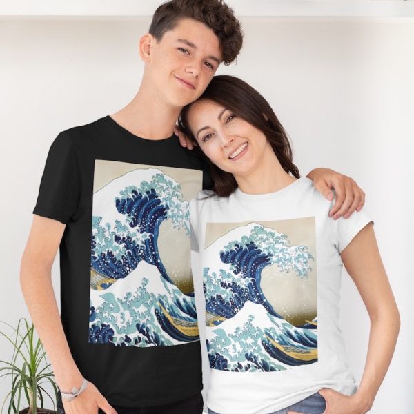 The Great Wave Off Kanagawa Matching Shirts - models