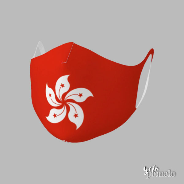 Hong Kong Flag Face Mask - red