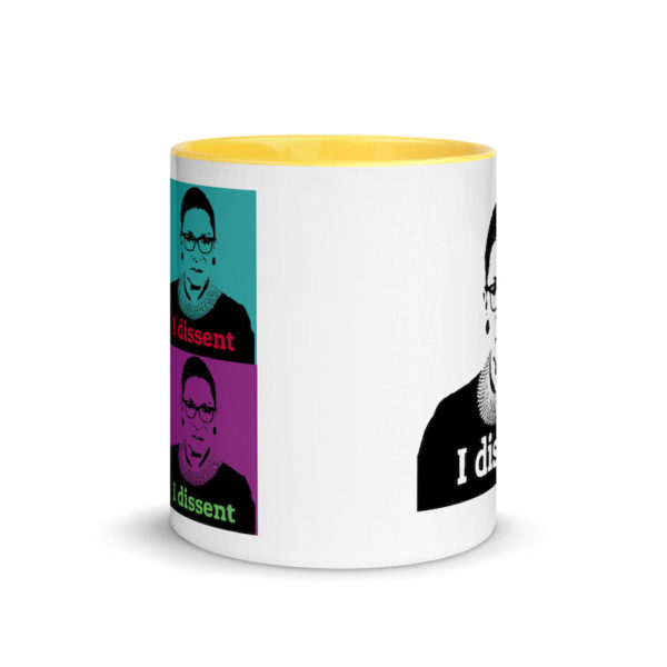 RBG mug, Warhol style - yellow