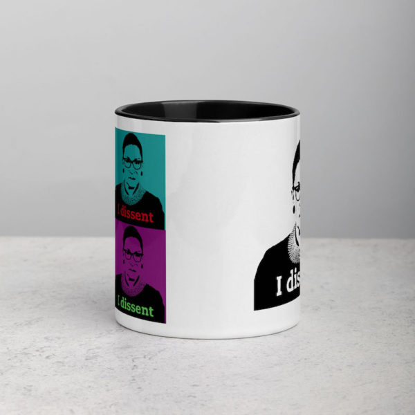RBG mug, Warhol style - black