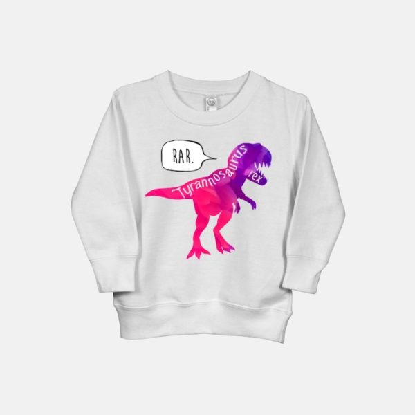 Pink Tyrannosaurus Toddler Sweatshirt