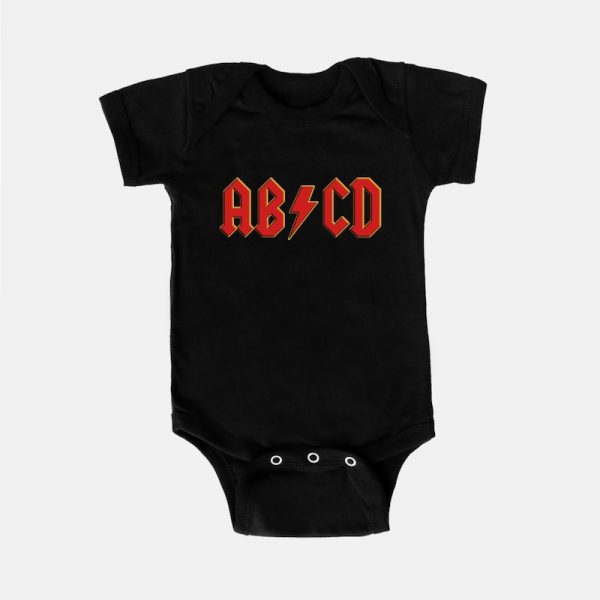 ABCD baby bodysuit - black