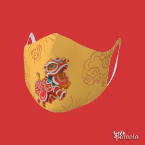 Chinese New Year Lion Dancer Face Mask (Double Knit)