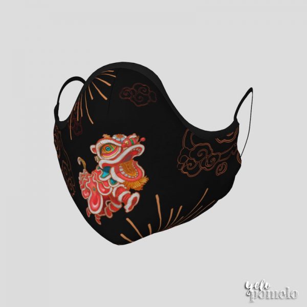 Chinese New Year Face Mask - black