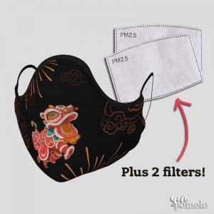 Chinese New Year Face Mask with Nose Wire and Filters