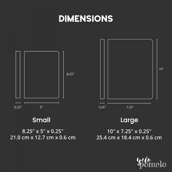 Size Chart: Notebooks