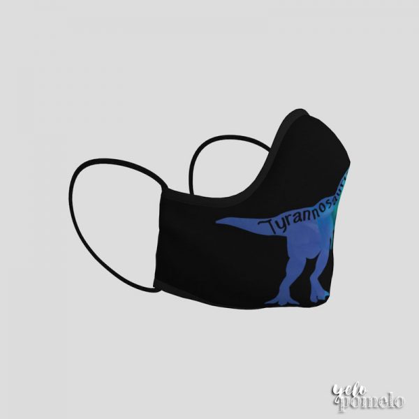 blue t-rex mask - right