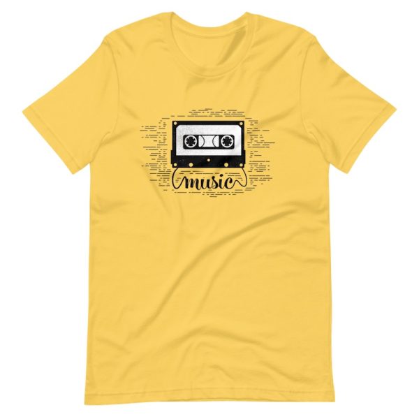 Cassette Tape Music Shirt - yellow