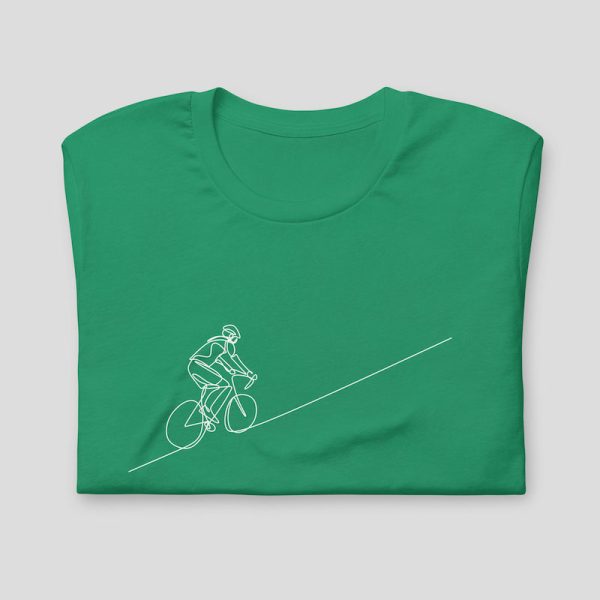 Single Line Cyclist Shirt - kelly green