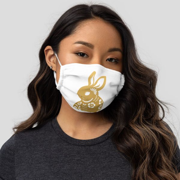 Year of the Rabbit Face Mask - model