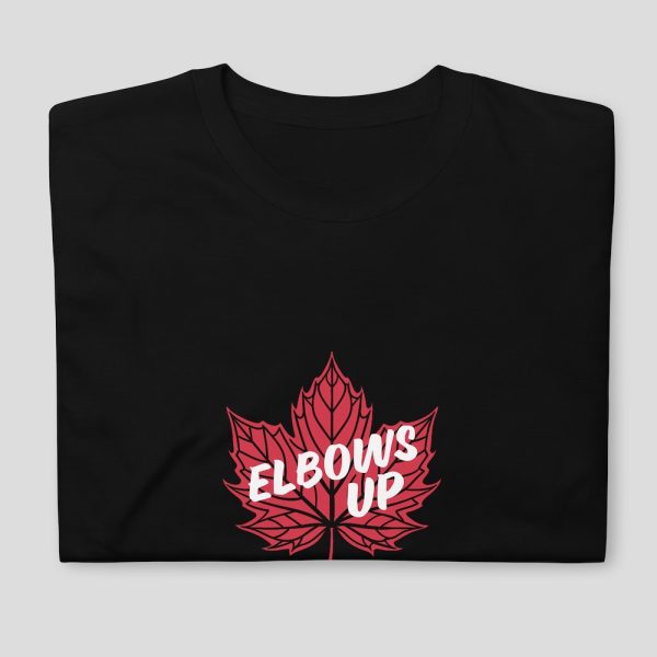 Elbows Up T-Shirt - black, folded