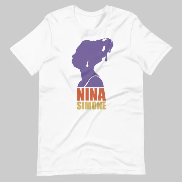 Nina Simon ニーナシモン Tシャツ 洋楽 ソウル Nina Simone/ニーナシモン】5.6オンス Tシャツ/WH/ST- 225 | バン